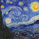 Silk Scarf | Starry Night | Vincent van Gogh | Original Painting Thumb
