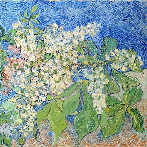 Seidenschal | Blühende Kastanienzweige | Vincent van Gogh | Originalgemälde