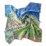 Seidenschal | Blühende Kastanienzweige | Vincent van Gogh | Image Thumb 1