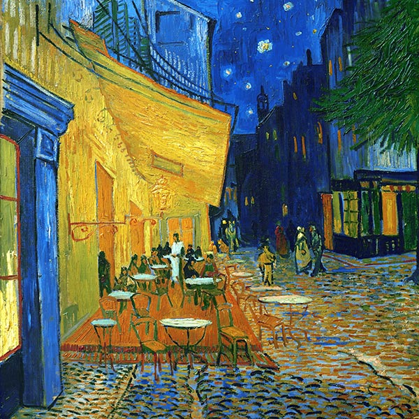 Seidenschal | Caféterrasse am Abend | Vincent van Gogh | Originalgemälde