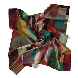 Rotgrüne und violettgelbe Rhythmen, 1920 von Paul Klee | Seidenschal