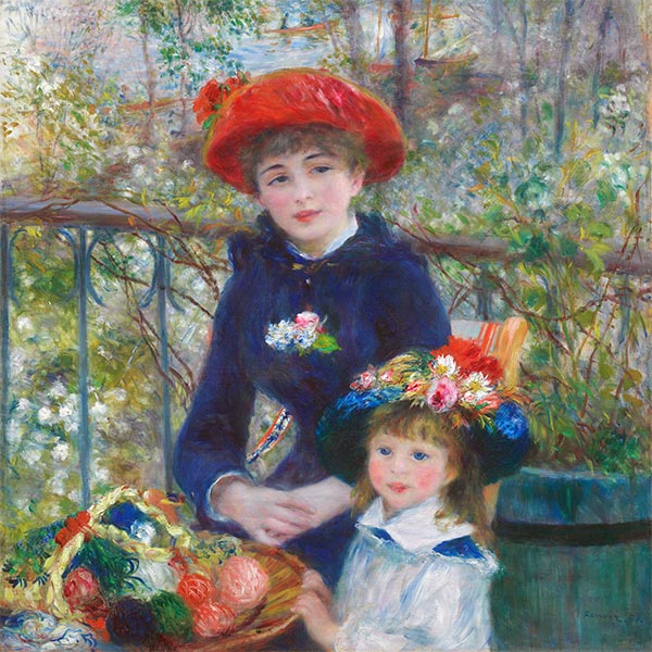 Seidenschal | Zwei Schwestern (auf der Terrasse) | Renoir | Originalgemälde