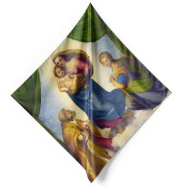 The Sistine Madonna, 1513 by Raphael | Silk Scarf