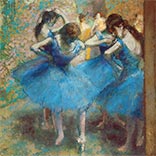 Silk Scarf | Dancers in Blue | Edgar Degas | Original Painting Thumb