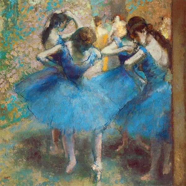 Seidenschal | Tänzerinnen in Blau | Edgar Degas | Originalgemälde