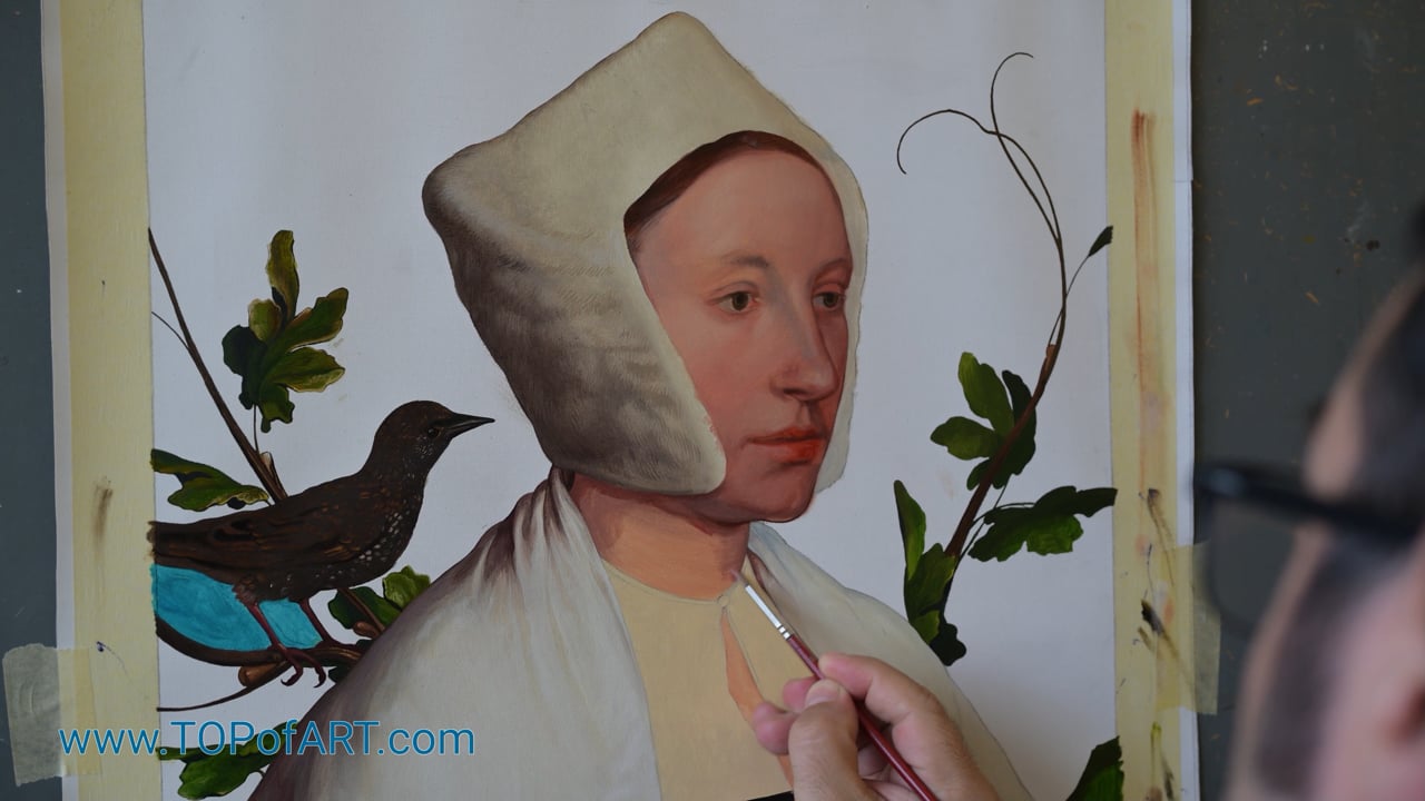 Hans Holbein - Dame mit Eichhörnchen: Ein Meisterwerk, neu geschaffen von TOPofART.com