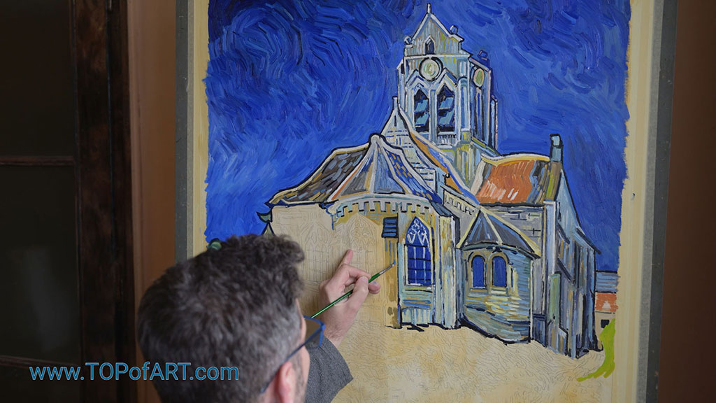 Vincent van Gogh | The Church at Auvers-sur-Oise | Painting Reproduction Video by TOPofART