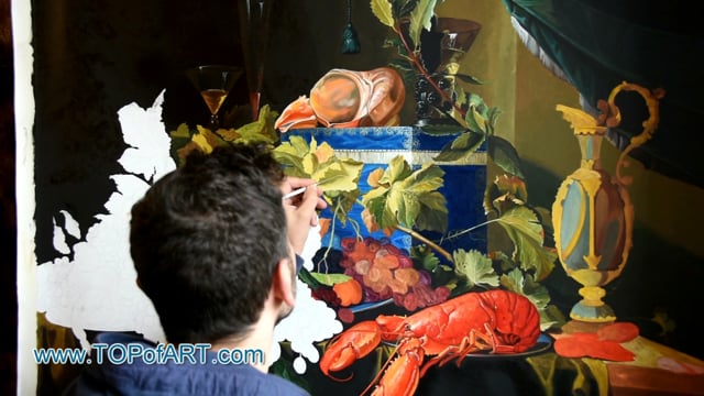 Jan Davidsz de Heem | Still Life with Fruit and Lobster | Painting Reproduction Video by TOPofART