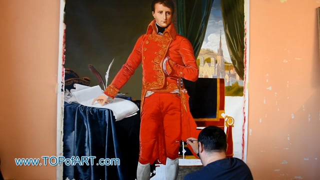 Ingres - Napoleon as First Consul: A Masterpiece Recreated by TOPofART.com