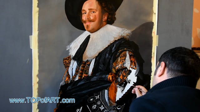 Frans Hals | Der lachende Kavalier | Gemälde Reproduktion Video von TOPofART