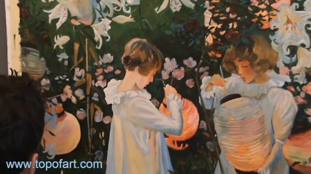 Sargent - Carnation, Lily, Lily, Rose: A Masterpiece Recreated by TOPofART.com