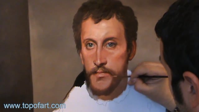 Titian - The Englishman (The Man with Grey Eyes): A Masterpiece Recreated by TOPofART.com