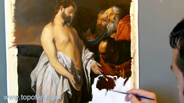 Anthony van Dyck - Appearance of Christ to his Disciples: A Masterpiece Recreated by TOPofART.com