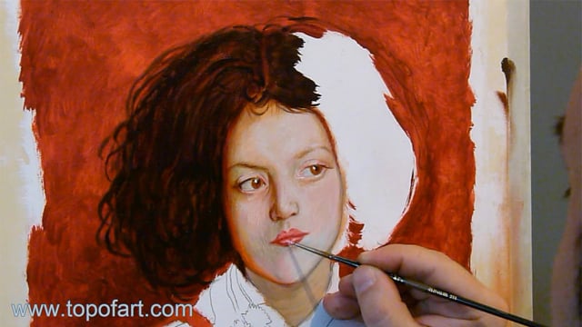 Ford Madox Brown | Das irische Mädchen | Gemälde Reproduktion Video von TOPofART