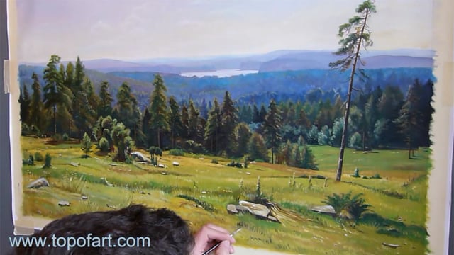 Ivan Shishkin - Woodland Vistas: A Masterpiece Recreated by TOPofART.com
