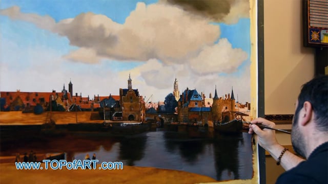 Vermeer | View of Delft | Painting Reproduction Video by TOPofART