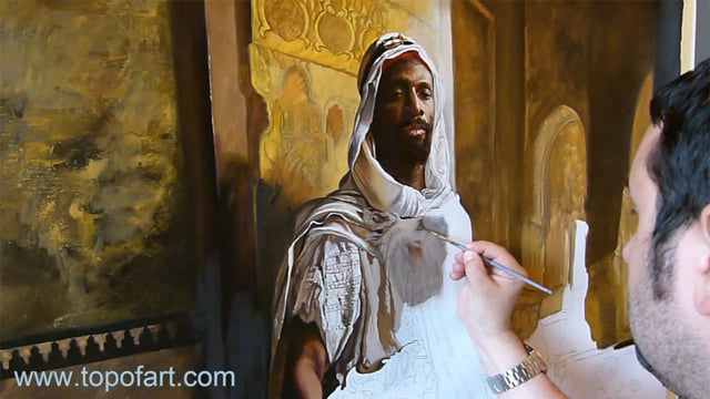 Eduard Charlemont - The Moorish Chief: A Masterpiece Recreated by TOPofART.com