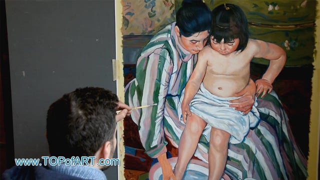 Mary Cassatt | Das Kinderbad | Gemälde Reproduktion Video von TOPofART