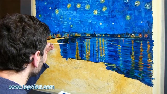 Vincent van Gogh | Sternennacht über der Rhône | Gemälde Reproduktion Video von TOPofART