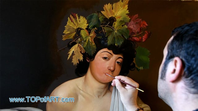 Caravaggio | Bacchus | Painting Reproduction Video by TOPofART