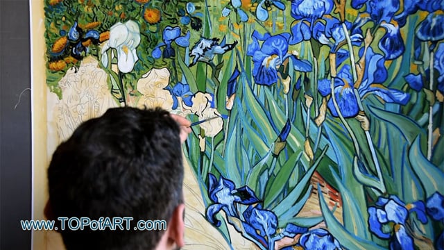 Vincent van Gogh | Irises | Painting Reproduction Video by TOPofART