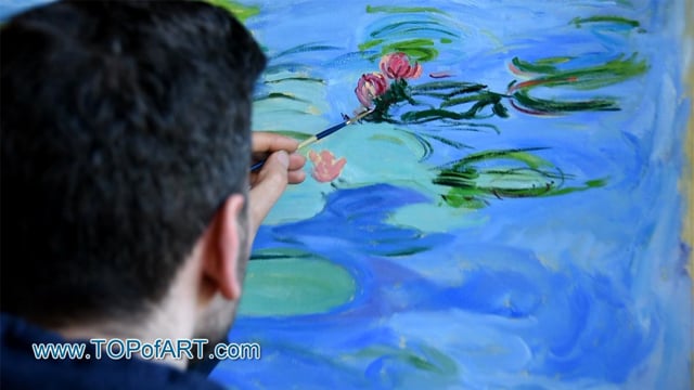 Claude Monet - Wasserlilien: Ein Meisterwerk, neu geschaffen von TOPofART.com