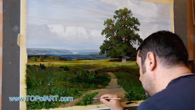 Ivan Shishkin | Unter dem offenen Tal | Gemälde Reproduktion Video von TOPofART