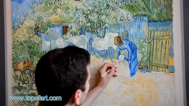 Vincent van Gogh | Erste Schritte (nach Millet) | Gemälde Reproduktion Video von TOPofART
