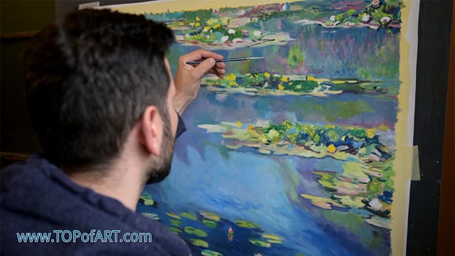 Claude Monet | Water Lilies | Painting Reproduction Video by TOPofART