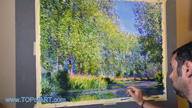 Monet | Eine Biegung des Flusses Epte in der Nähe von Giverny | Gemälde Reproduktion Video von TOPofART