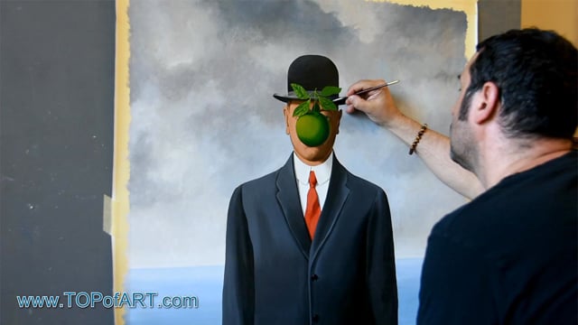 Rene Magritte | Der Sohn des Menschen | Gemälde Reproduktion Video von TOPofART
