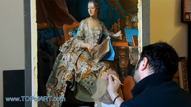 Maurice Quentin de La Tour | Marquise de Pompadour | Painting Reproduction Video by TOPofART