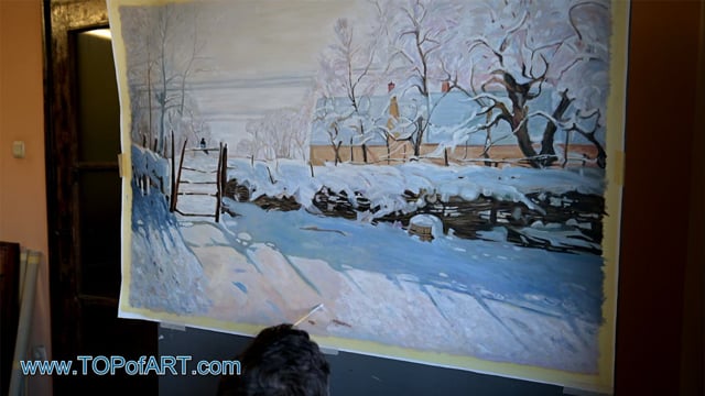 Claude Monet | The Magpie | Painting Reproduction Video by TOPofART