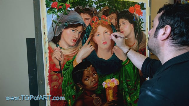 Rossetti | Der Geliebte (Die Braut) | Gemälde Reproduktion Video von TOPofART