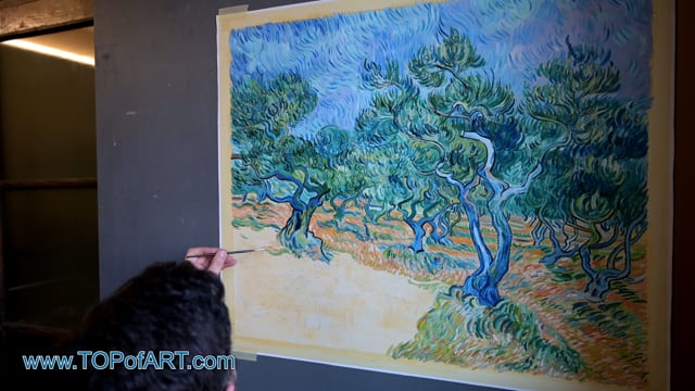 Vincent van Gogh - Olive Grove: A Masterpiece Recreated by TOPofART.com