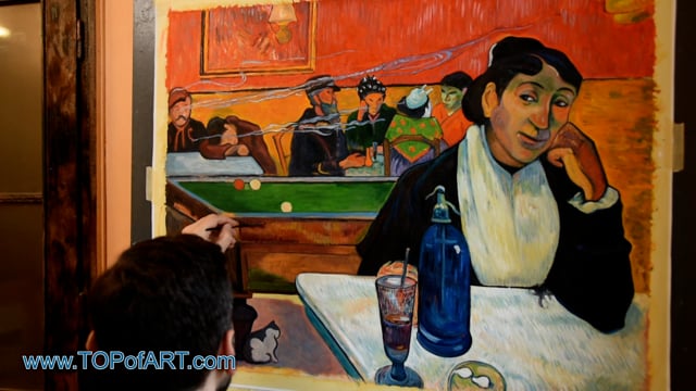Gauguin - Night Cafe at Arles: Ein Meisterwerk, neu geschaffen von TOPofART.com