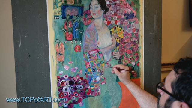 Gustav Klimt | Der Tänzer | Gemälde Reproduktion Video von TOPofART
