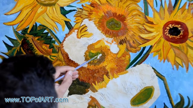Vincent van Gogh - Stillleben: Vase mit zwölf Sonnenblumen: Ein Meisterwerk, neu geschaffen von TOPofART.com