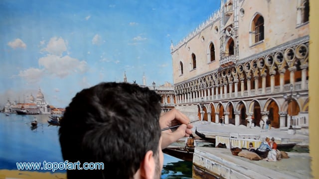 Federico del Campo | Der Canal Grande, Venedig | Gemälde Reproduktion Video von TOPofART