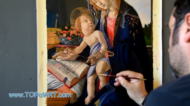 Botticelli | Madonna with the Book | Painting Reproduction Video by TOPofART