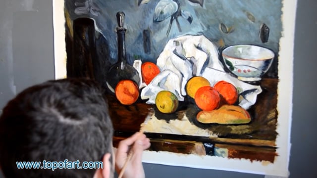 Cezanne - Fruit: A Masterpiece Recreated by TOPofART.com