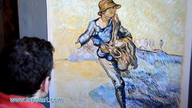 Vincent van Gogh - The Sower (after Millet): A Masterpiece Recreated by TOPofART.com