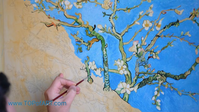 van Gogh | Blossoming Almond Tree | Painting Reproduction Video by TOPofART