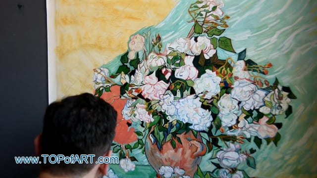 Vincent van Gogh - Roses: A Masterpiece Recreated by TOPofART.com