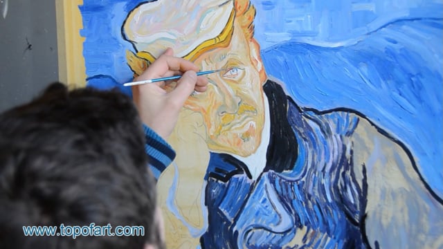 Vincent van Gogh - Portrait of Doctor Gachet: A Masterpiece Recreated by TOPofART.com