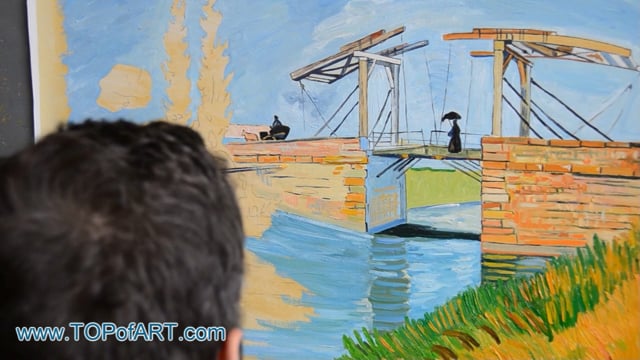 Vincent van Gogh - Die Zugbrücke bei Arles: Ein Meisterwerk, neu geschaffen von TOPofART.com