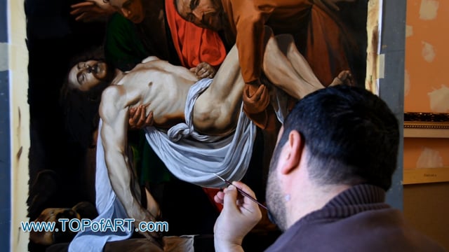 Caravaggio | The Entombment (Deposition) | Painting Reproduction Video by TOPofART