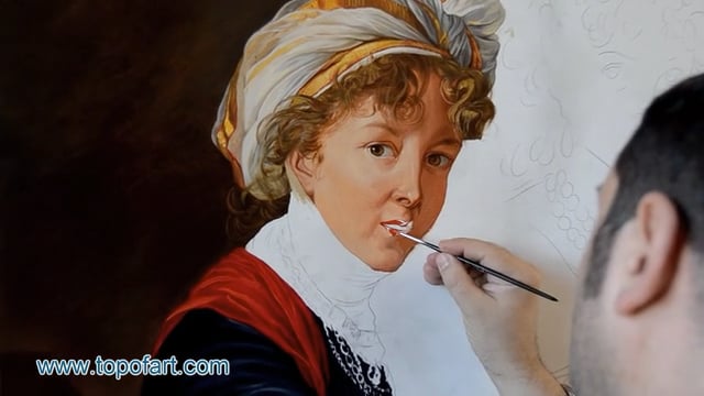 Elisabeth-Louise Vigee Le Brun - Self-Portrait: A Masterpiece Recreated by TOPofART.com