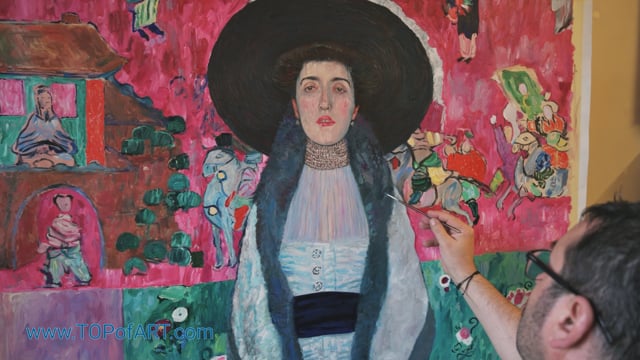 Klimt - Porträt von Adele Bloch-Bauer II: Ein Meisterwerk, neu geschaffen von TOPofART.com