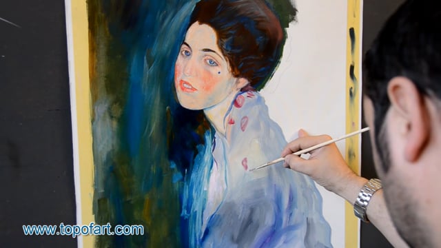 Gustav Klimt | Porträt einer jungen Frau | Gemälde Reproduktion Video von TOPofART